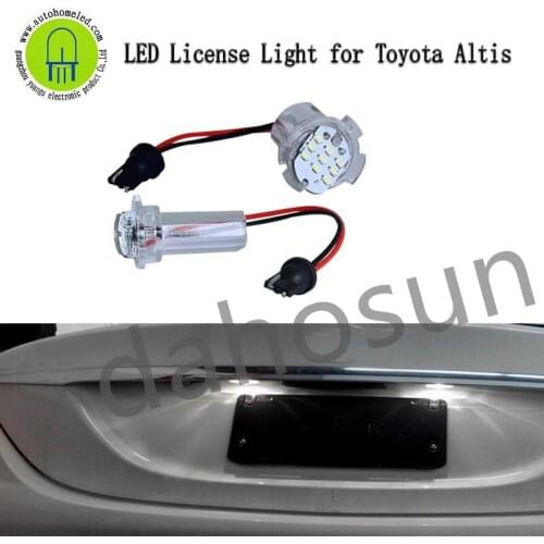 2pcs Car LED License Plate Light Lamp for Toyota Alphard Corolla ALTIS 2001-2007 E120 WISH 2009 Up Error Free Number Plate Light