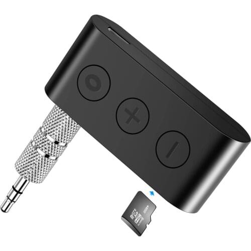 3 in 1 Bluetooth 5.0 Wireless Adapter Bluetooth Receiver 3.5mm Audio Jack TF mp3 Card Reader MIC Call Support Car kit Speaker