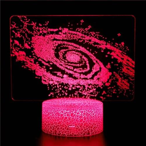 3D Night Light Cartoon Creative Planetary Universe Decoration Space Shuttle Jupiter Saturn Earth Sun Model Decoration LED Light