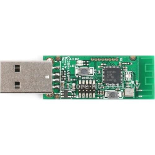 CC2540 Bluetooth 4.0 BLE Adapter USB Wireless I/O IO Ports Protocol Analysis BTool Packet Sniffer Board Debug Pin 1Mbps Module