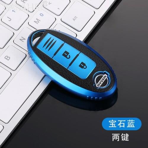 TPU Car Key Case Full Cover Protection Bag For Nissan Tidda Livida X-Trail T31 T32 Qashqai March Juke Keychain Ring Holder