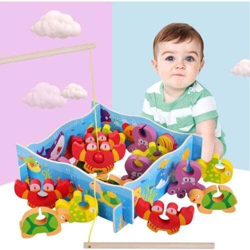 Childrens Magnetic Fishing Parent-child Interactive Toys Game Kids 2 Rod 16 3d Fish 4 Fences Pool Water Baby Outdoor Bath Toys