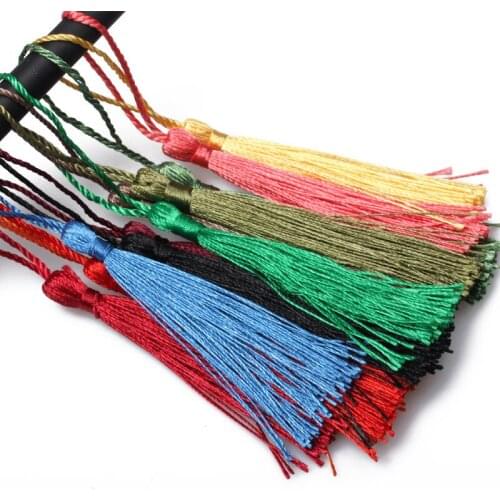 DIY Apparel Sewing Small Vertical Flexible Bookmark colore polyester Tassels Hanging Accessories Key Tassel Fringe 100PC/lot