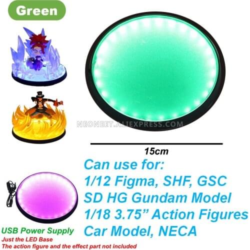 For Tamashii Effect Flame Wind Ice Rock Impact Shock Wave Energy Aura Effect Action Figure LED Light Display Stand Holder Base