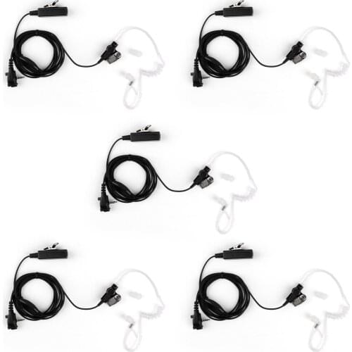 Artudatech 5Pcs Covert Acoustic Tube Headset Mic For Vertex VX231 VX351 VX354 VX451 Radio