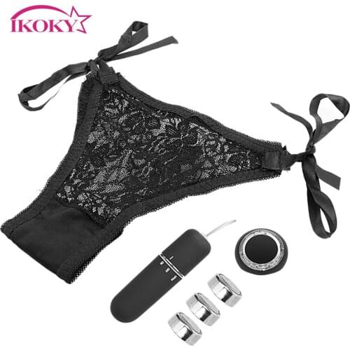 IKOKY Wearable Bullet Vibrator 10 Frequency Female Masturbation Finger Ring Wireless Remote Control Panty Vibrator Sex Toys