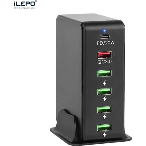 ILEPO 65W PD Phone Charger USB C 20W For iphone12 11 MAX/pro Samsung Vivo XIAOMI QC3.0 PD3.0 Mobile Phone Fast Charger Type C
