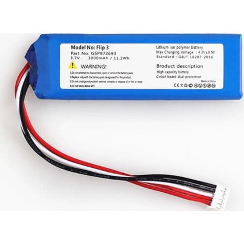 +Free Tools ! New GSP872693 3.7V 3000mah battery for JBL Flip 3 Flip 3 GRAY GSP872693 P763098 03 battery
