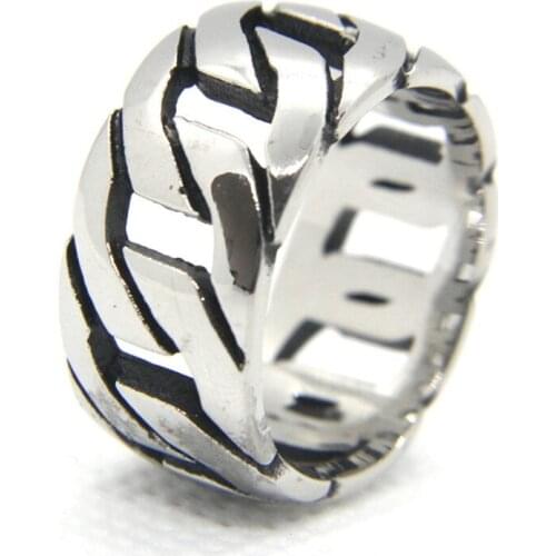 Support Dropship Newest Size 7-13 Cycle Band Ring 316L Stainless Steel Fashion Jewelry Punk Unisex Ring