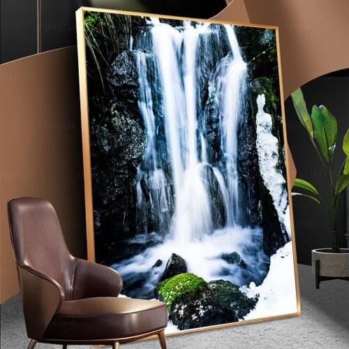 HD Printed Modular Waterfall Canvas Painting Wall Art Natural Scenery Posters Home Decor Picture For Living Room Framework