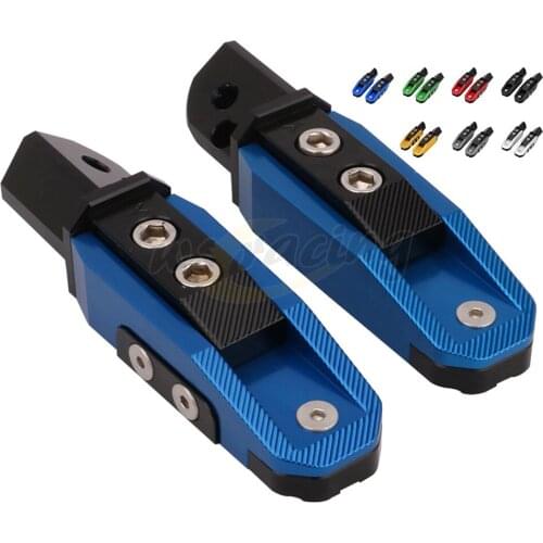 Motorcycle Blue Footrest Rear Foot Pegs Rests Pedals For Yamaha YZF R1 R6 MT07 MT09 XJ6 FZ1 FZ6 MT-07 MT-09 MT 07 09 FZ-1 FZ-6