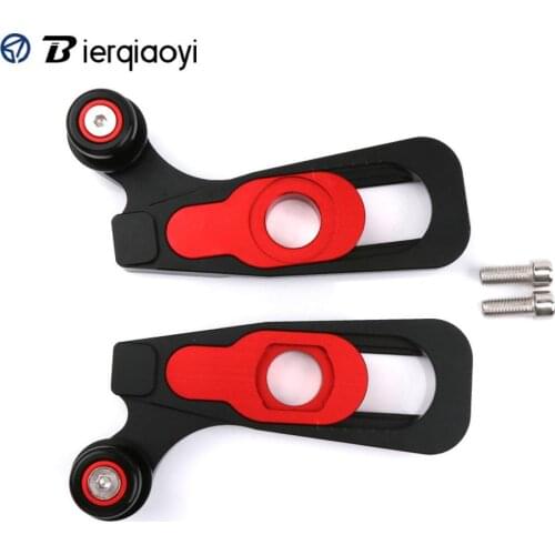 Motorcycle CNC Aluminum Rear Axle Spindle Chain Adjuster Blocks And Spool Sliders For BMW G310R/G310 R/G 310R 2017 2018 2019 Red