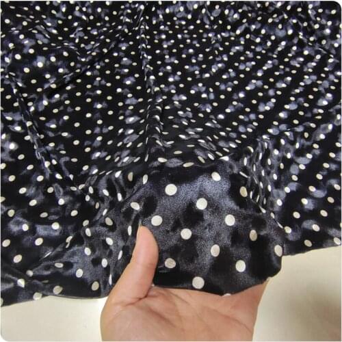 New Printing Elastic Diamond Gold Velvet Cheongsam Dress Garment Fabric