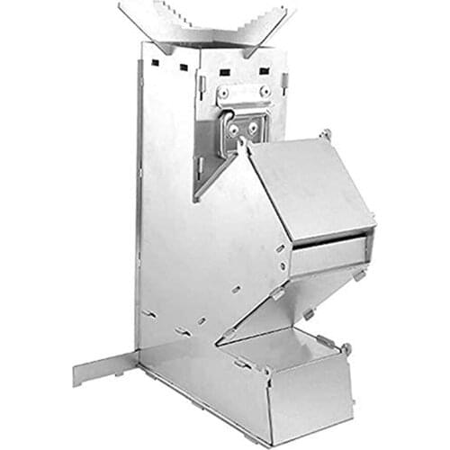 Outdoor Stainless Steel Camping Rocket Stove Portable Wood Burning Stove