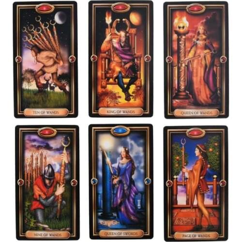 The Gilded Tarot 78 Cards Deck and Electronic Guidebook Tarot Game Party Board Game Oracle Card