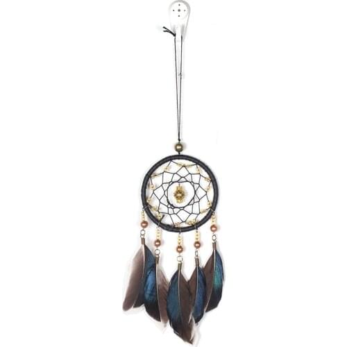 Retro Dream Catcher Pendant Feather Dreamcatcher Wall Hanging Ornaments Handmade Crafts Car Home Bedroom Mini Decorations