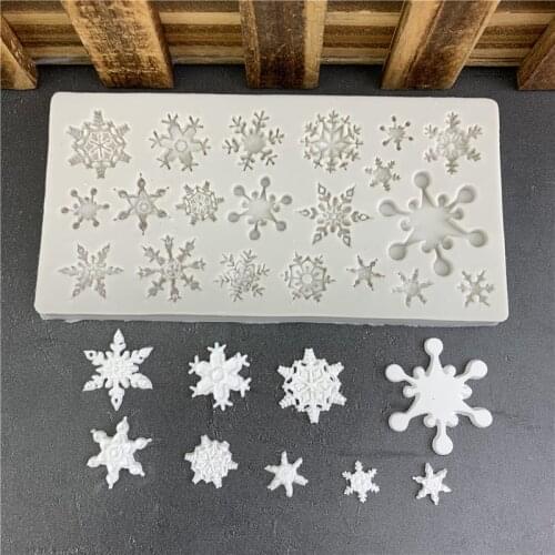 Snow Flake Shape Fondant Silicone Mold for DIY Pastry Cupcake Dessert Lace Cake Decoration Kitchen Accessories Baking Tool