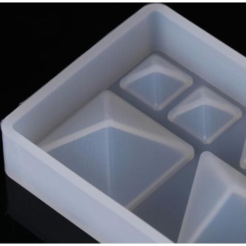 Silicone Mold DIY Geometric Triangle Mirror Craft Jewelry Making Decorative Cake T84A