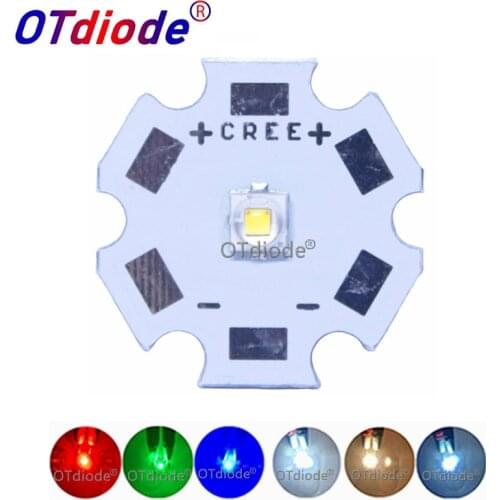 Cree 3W XPE2 XP-E2 High Power LED Emitter Diode on 8mm/ 12mm/ 14mm/ 16mm/ 20mm PCB, Neutral White/Warm White/Cool White Red Blue
