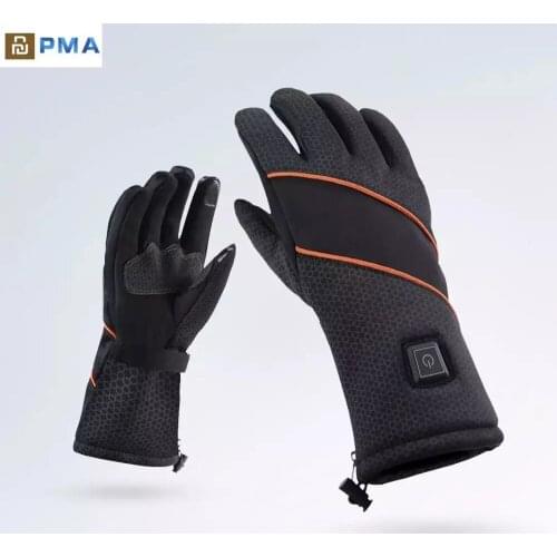 Youpin PMA Smart Heating Gloves Black Removable Battery Fever Glove Windproof Fingertip Touch Screen Safe