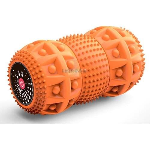 Vibration electric yoga ball three block adjustable intensity massage wheel body massager deep massage ball