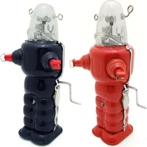 Vintage Collection Robots Tin toys Classic Clockwork Wind Up Robots Model Tin Toys For Adult Kids Collectible Gift