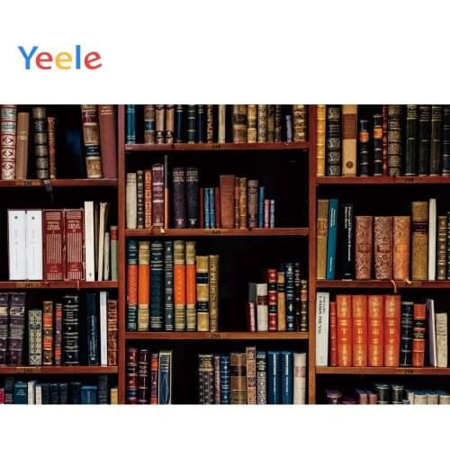 Vintage Bookshelf Library Book Baby Portrait Wedding Custom Backdrop Photography Background For Photo Studio Vinyl Photophone