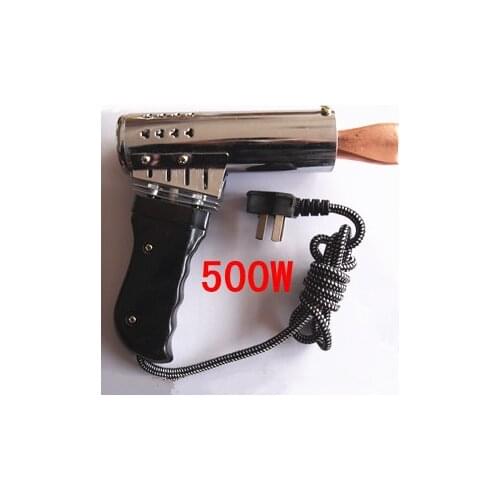 High power soldering iron 500W electric iron gun type external heat type flat head copper welding