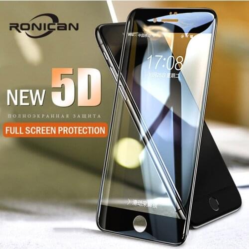 RONICAN Protective Glass on the For iPhone 6 6S Plus Tempered Screen Protector 5D Protective Glass For iPhone 8 7 Plus Film 4D