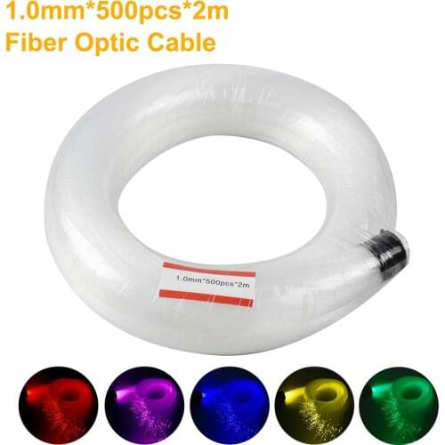1.0mm*500PCS*2M Plastic Fiber Optic Cable End Glow For Light Source Machine Indoor Use