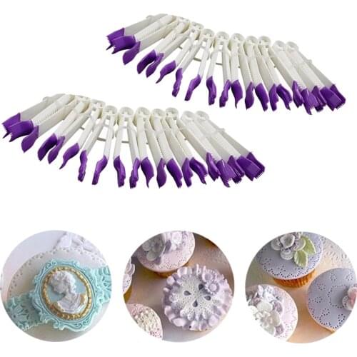 10pcs Tweezers Cake Decoration Kit Set Flower Lace Edge Clip Engraving Cookies Pastry Biscuit Cutter Tool Baking Accessories