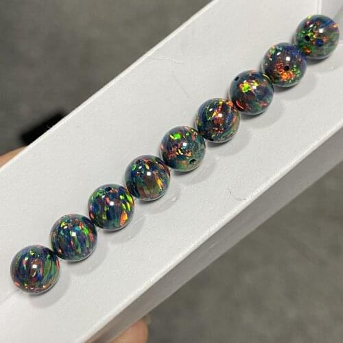 20 Piece 1 Bag 4mm to 8mm Round 1.1mm Full Hole 78 Colors Synthetic Opal Beads For Jewelry Making
