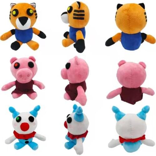 20cm Cartoon Piggy Plush Toys Kawaii Clown Tiger Soft Stuffed Animals Plushie Toy Doll for Children Kids Birthday Christmas Gift