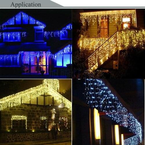 3Mx3M Christmas Garland LED Curtain Icicle String Light 300LEDs Fairy LED Xmas Party Garden Stage Outdoor Decorative Light
