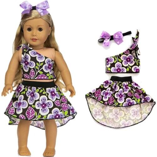 3pcs in 1, Fashion Dress Clothes Fit With American Girl 18 Inch Doll Clothes And Accessories Dresses (Shoes are not included)