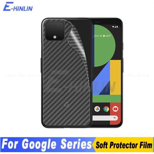 3D Carbon Fiber Back Cover Screen Protector For Google Pixel 3a 2 3 4 XL 3XL 4XL 3aXL Sticker Protective Film Not Tempered Glass