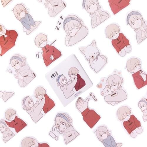 45pcs/pack Love Overture Stickers Pack Girl boy Scrapbooking Card DIY Dairy Letter Album Stick Label Decoration