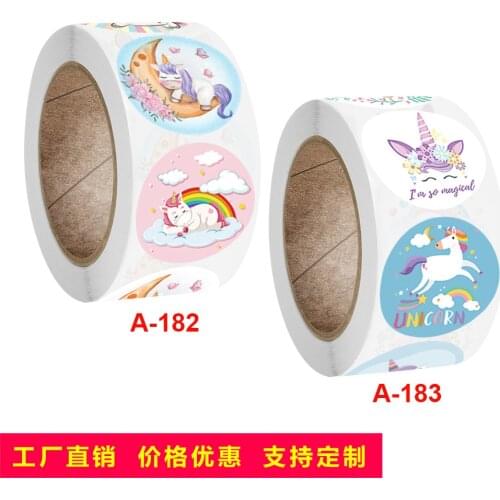 500pcs Cute Cartoon Animal Unicorn Sticker kids Reward Sticker Gift Decoration Label Teacher Encouragement Stationery Stickers