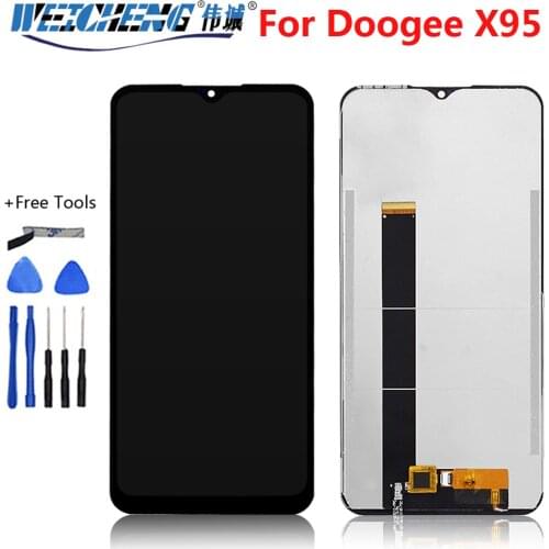 6.52''For Doogee X95 LCD Display and Touch Screen Digitizer Assembly Repair Parts With Tools +Adhesive For Doogee X95 Phone