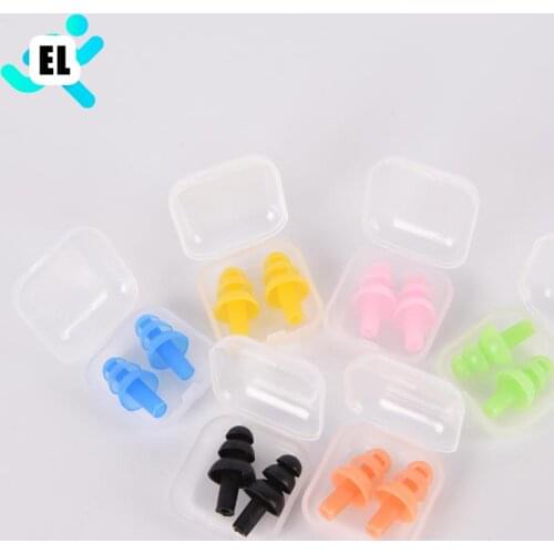 Swimming Accessories Soft Silicone Swimming Ear Plugs Sound Noise Reduction Earplug With Retail Box for Swim Sleep Snoring