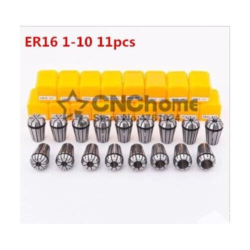 Free freight ER16 11 PCs clamp set 1 mm to 10 mm Range for milling CNC engraving machine tool motor axis