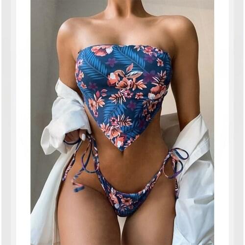 Bandeau Bikini Swimwear Women 2 Piece Swimsuit Sexy Bathing Suit Biquini 2021 Swimming Suit for Women Maillot De Bain Femme