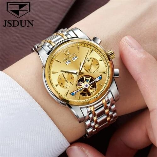 Top Brand Men Automatic Watch Sapphire Crystal Luxury Men Mechanical Wristwatch Waterproof Steel Watch Men relogio masculino