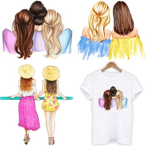 DIY Cartoon Fairy Heat Transfer Sticker For Vogue Girl Clothing Patch 1 Piece. MHT