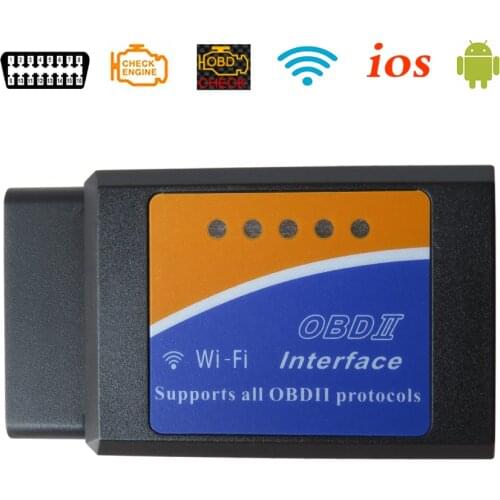 Mini ELM327 WiFi V1.5 OBD2 OBDII Without PIC18F25K80 Chip ELM-327 Wi-fi ELM 327 V 1.5 Obd 2 Code Reader Scanner For iOS&Android