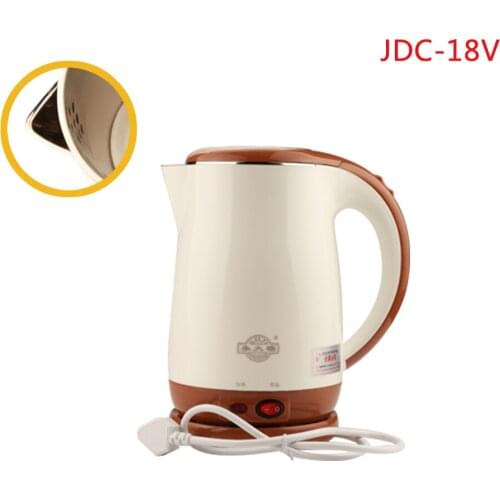 JDC-18V Stainless Steel Electric Kettle With Auto-Off Function Quick Heat Water Heating Kettle brown 1.8L