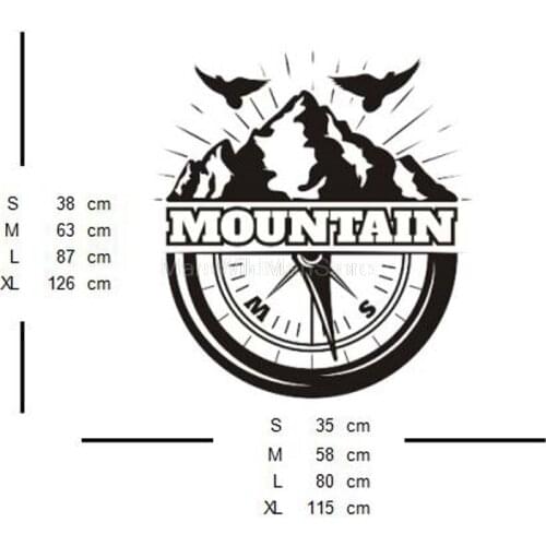 Mountain Journey Decor Compass Eagles Outdoor Adventure Vinyl Wall Decal Living Room Sticker Art