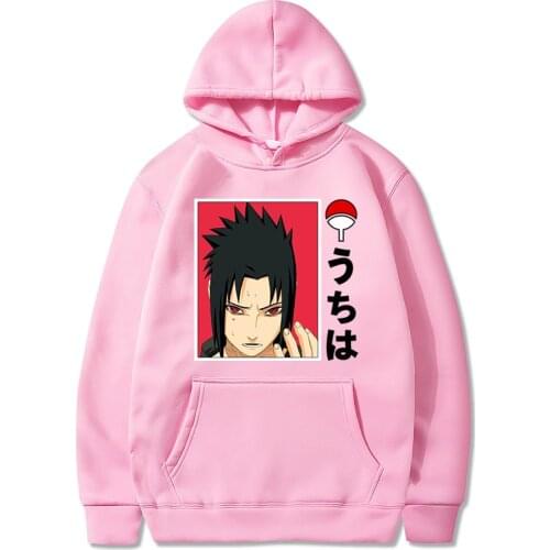 Sasuke Uchiha Sweatshirt Kanji Anime Manga Hoodies Man Women Unisex Pullover Fleece Warm Sweatshirt Harajuku Dropship Clothes
