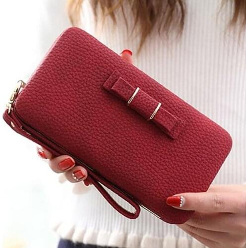 Creative Wallet Purse Lady Women Long Purse Long Wallet Card Holder Handbag Bags Bow Wallet Femme