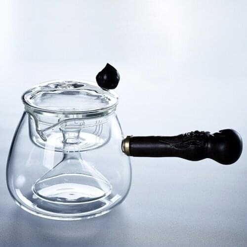 Creative Glass Tea Pot Kungfu Tea Kettle Transparent Heat Resistant Home Office Convenient Coffee Maker With Filter Teapot